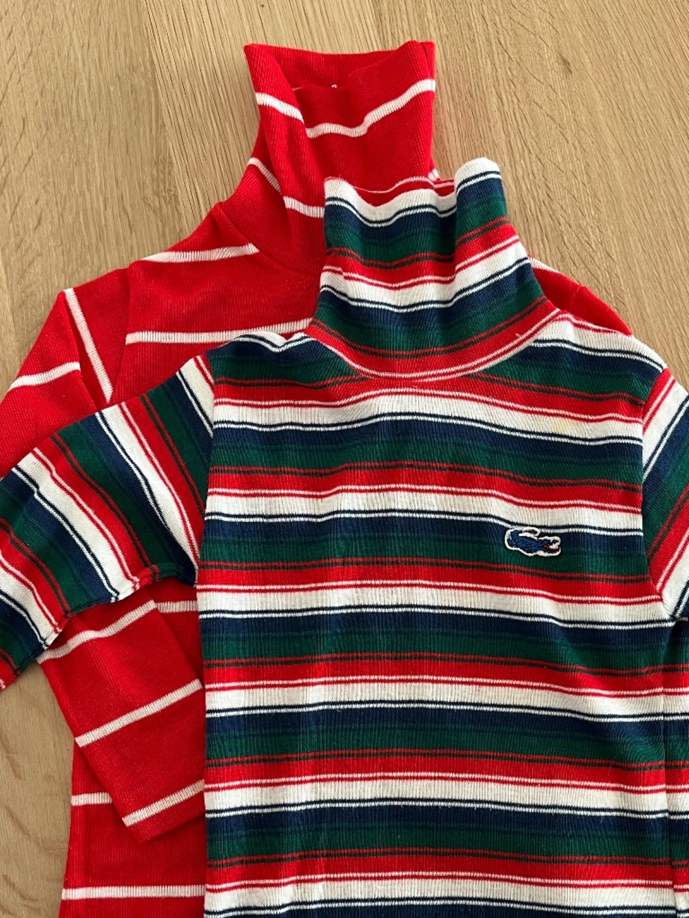 Pair of Kids  Lacoste turtlenecks Size 5